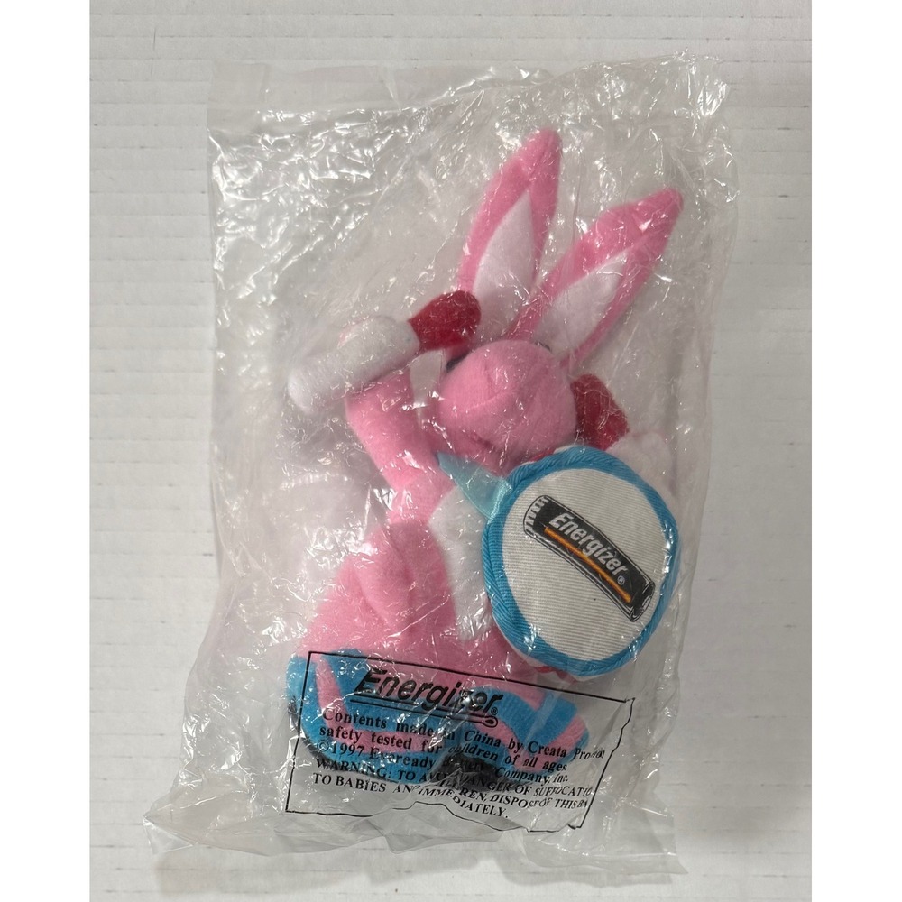 Vintage 1997 Energizer Bunny Bean Bag Plush Sealed Advertising Collectible Toy